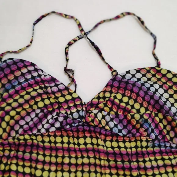 Valcom multicolor polka dots strappy tank cami - Picture 3 of 9